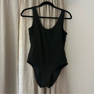 Lands’ End High Leg Scoopback One Piece Swimsuit